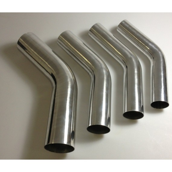 Codo aluminio soldable 45° diámetro exterior 45 mm longitud 140 mm