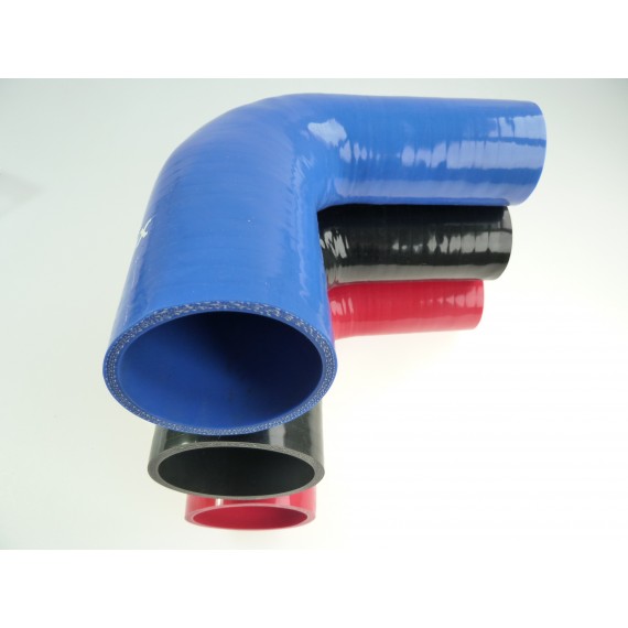 Reductor silicona acodado 90 grados 57 a 60 mm L 125 mm REDOX
