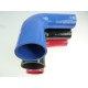 Reductor silicona curvado 90° Ø25→30 mm L100 VMQ