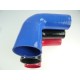 Reductor silicona curvado 90° Ø65→70 mm L125 VMQ