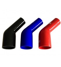 Reductor silicona curvado 45° Ø51→60 mm L150 VMQ