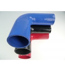 Reductor silicona acodado 90 grados 55 a 65 mm L 125 mm REDOX
