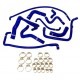 Kit 10 manguitos silicona agua PEUGEOT 205 GTI 1.6 / 1.9 con intercambiador 1984-1990