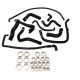 Kit 10 manguitos silicona agua PEUGEOT 205 GTI 1.6 / 1.9 con intercambiador 1984-1990
