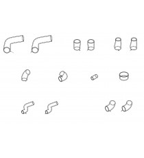 Kit 14 manguitos silicona turbo sobrealimentación MASERATI 3200 GT Fase 1 1998-2000 | REDOX