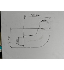 57mm - Codo 45° de Silicona - REDOX