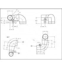 Manguito silicona admisión aire turbo NEW HOLLAND TC56 (OEM 84057907) - VMQ+FVMQ interno