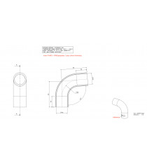 70mm - Codo 90° de Silicona - REDOX