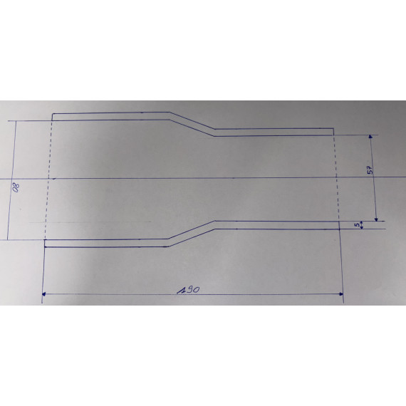 51-70mm Longitud 330mm - Reductor recto de silicona resistente de hidrocarburos - REDOX