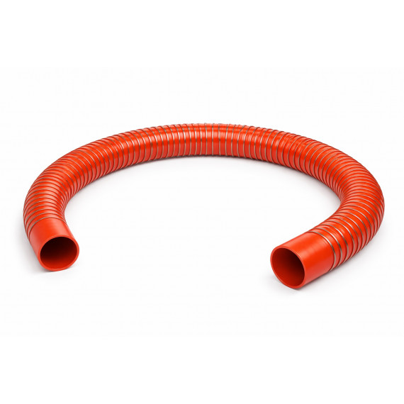 Manguera silicona corrugada Ø80mm x 2m RAL2001 refrigeración agua