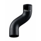 Manguito silicona forma Z 45mm alto rendimiento - Negro