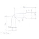 Manguera Silicona Codo 90° Ø45/50mm - 190x180mm - 4 Capas VMQ Reforzado