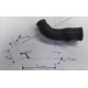 Codo 45° reductor 8-13mm L 24x56mm silicona VMQ / poliéster 3 capas 4mm negro