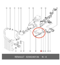 Manguito silicona RENAULT OEM 8200240136 - REDOX