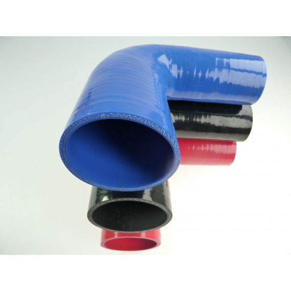 Reductor silicona 90° - diámetros interiores 60-63 mm - longitud 125 mm