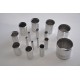 Manguito aluminio soldable diámetro exterior 60 mm longitud 100 mm