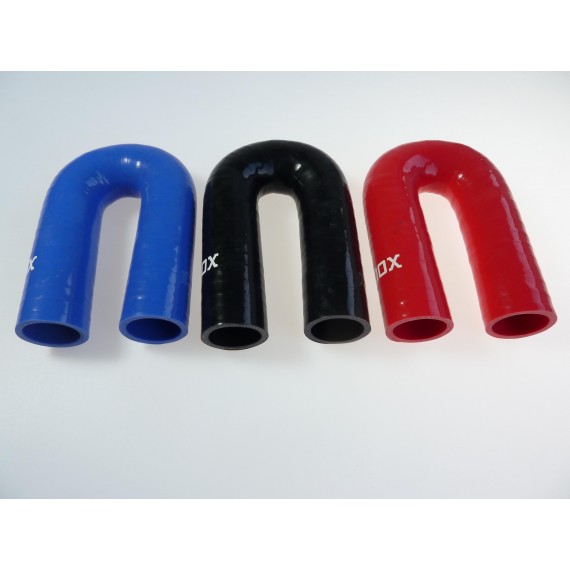 Codo silicona 180° Ø30 mm L100 VMQ 3 capas poliéster